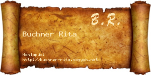 Buchner Rita névjegykártya